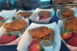 Chicken and waffle meal for students