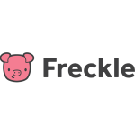 Freckle logo with pink pig