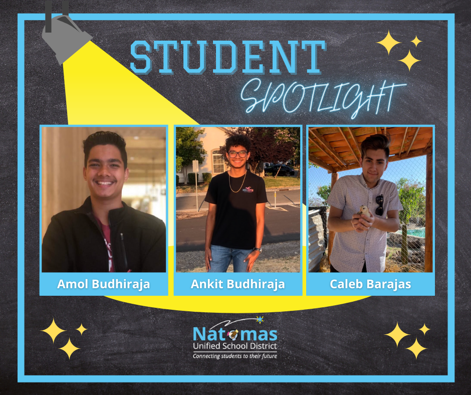 NUSD Student Spotlight Series with three students from Inderkum High School