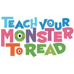 Teach your monster to read colorful logo